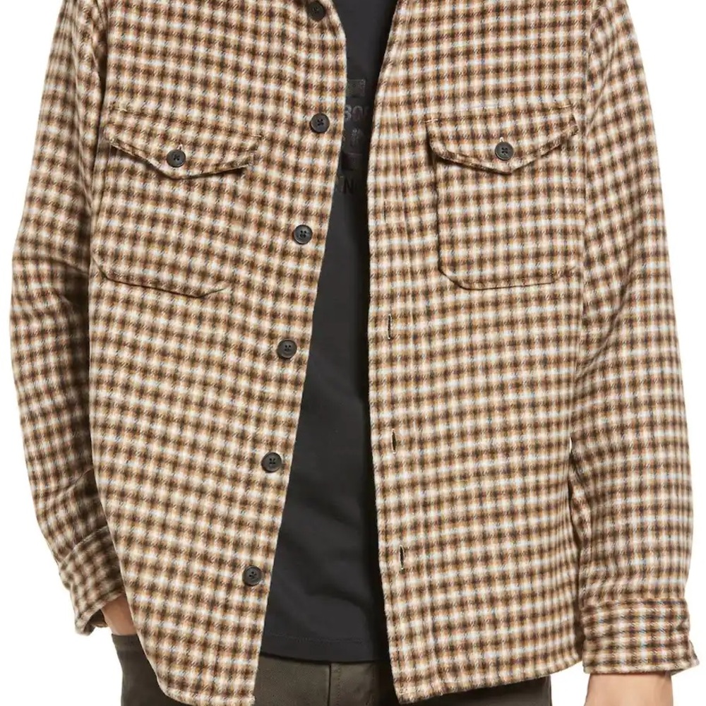 Allsaints Men’s Tierra Plaid OverShirt Jacket